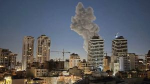 بمباران محوطه‌ی صدا و سیما