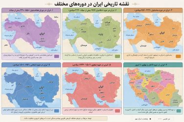 نقشه تاریخی ایران در دوره‌های مختلف